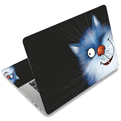 Laptop Skin Sticker Decal 15-15.6 Inches, Universal Reusable Vinyl Sticker for 12.1 13 13.3 14 15.4 Inches Netbook/Notebook PC, Waterproof & Scratch-Resistant (Lovely Winking Cat) - color: Lovely Winking Cat