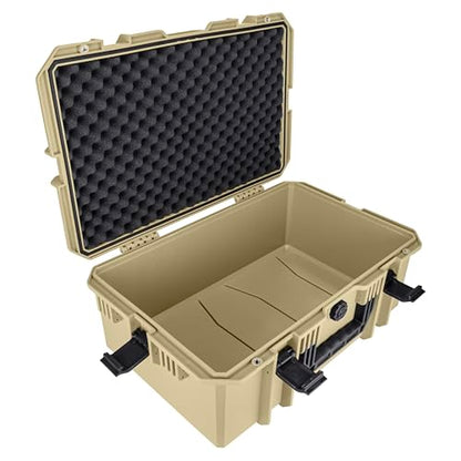 Eylar 21.6" Intact Series Carry-On Hard Camera Case, Lightweight and Durable Stacker Design with Foam (Tan) - color: Tan