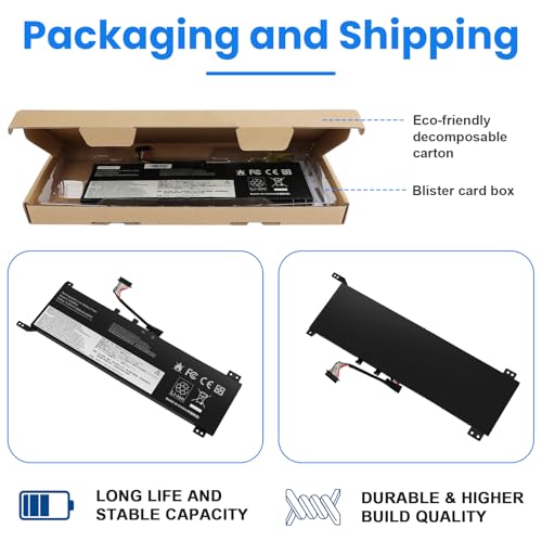 Fancy Buying 15.36V-60Wh L19C4PC0 L19M4PC0 L19C4PC1 L19M4PC1 Laptop Battery Replacement for Lenovo Legion 5P-15IMH05 Legion 5-15IMH05 5-15ARH05 Series 5B10W86192 5B10W86194 5B10W86195 5B10W86196 - size: 9.02*2.56*0.35inch L19C4PC0