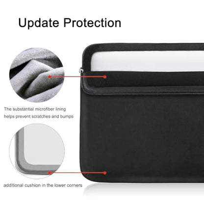 Voova Laptop Sleeve Case 15.6 16 Inch with Handle, 360° Protective Waterproof Slim Computer Bag Cover Compatible with MacBook Pro M2/M3/M4 16, HP Acer Lenovo Yoga ThinkPad Asus Laptop, Black - color: Black, size: 15.6-16 Inch