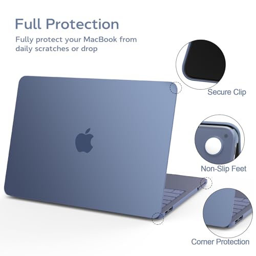 B BELK for MacBook Neo Case 13 inch 2026 (Model A3404, A18 Pro), Indigo | Matte Hard Shell Case with Keyboard Cover & Screen Protector for Mac Noe Case, Lightweight, Scratch Resistant, Snap-On Design - color: Indigo