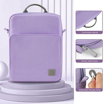 Dadanism 9-11 Inch Tablet Sleeve Bag Carrying Case with Shoulder Strap | Fits iPad (A16) 11", iPad 10th Gen 10.9", iPad Air M4/Pro M5 11", iPad 9/8/7th 10.2", Galaxy Tab A11+ Plus 11", Grey Purple - color: Grey Purple, size: 9-11 Inch