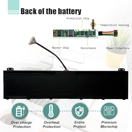 AP21A8T AP21A7T Battery for Acer Predator Helios 300 PH317-56-78LY PH315-55-72EA PH315-55-770K PH315-55-965Z PH317-56-78SM PH315-55-78L7 PH315-55-796N AP21A5T Battery - size: 9.44*3.15*0.39inch AP21A8T