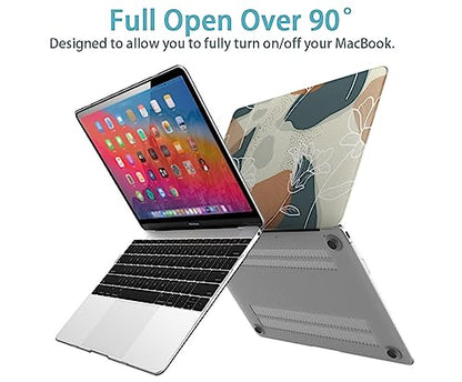 LanBaiLan Compatible with MacBook Air 13 inch Case M5 2026 M4 2025 M3 M2 2024-2022 A3449 A3240 A3113 A2681, 13.6 Plastic Hard Shell Case & Keyboard Cover, Art Flower - color: Art Flower