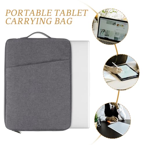 OSALADI Sturdy Laptop Bag and Tablet Carrier for 15.6 Inch with Shockproof Protection, Lightweight Computer Sleeve Briefcase for Travel and Business, Dark Gray