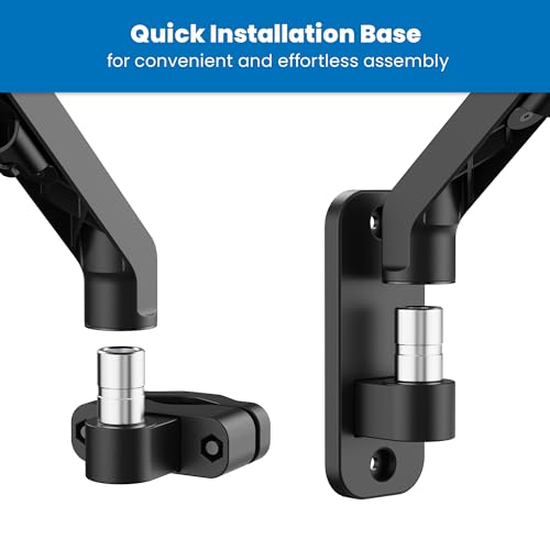 Mount-It! Keyboard Wall Mount & Pole Mount, Swivel Keyboard & Mouse Tray | Wall or pole mounted keyboard and mouse tray that swings out of the way, spring arm tilts 85°, swivels 90°, extends to 21.8" - style: Keyboard