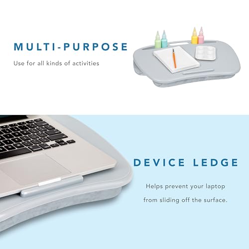 LAPGEAR MyDesk Lap Desk – Cool Gray, Fits 15.6” Laptops - color: Cool Gray, size: Single Unit