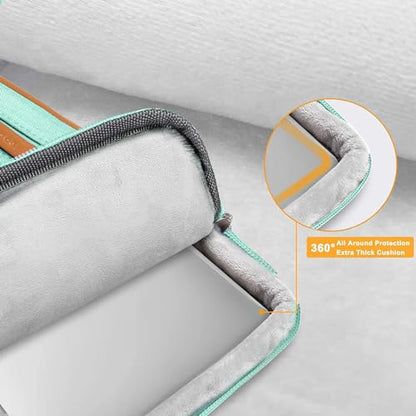 MOSISO 360 Protective Laptop Case 16 inch, 15-15.6 inch Laptop Sleeve | Compatible with MacBook Pro 16, HP Acer Dell Lenovo ASUS, Side Open Carrying Case with 4 Zipper Pockets, Aqua Green - color: Aqua Green, size: 16 inch