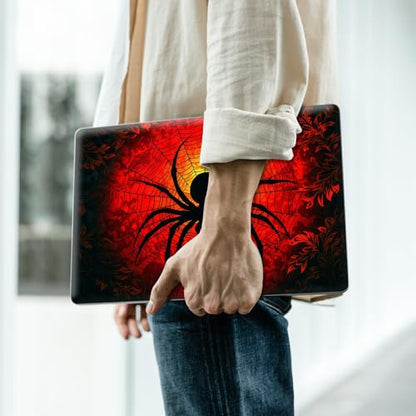 Reusable Universal Laptop Skin Sticker, Cut to Fit for 11.6–15.6 Inch Laptops, Waterproof Protective Film, No-Residue - Solar Spider Emblem - color: Solar Spider Emblem