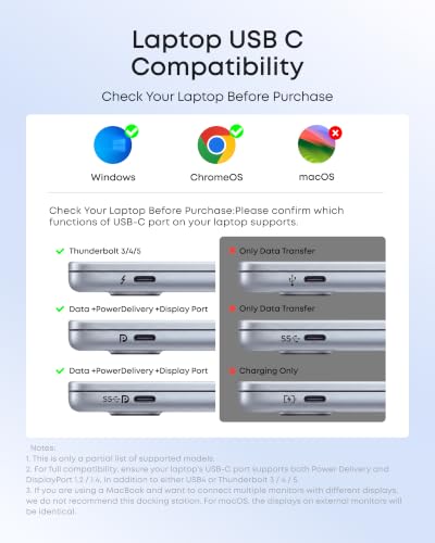 Anker Laptop Docking Station, 13-in-1 USB C Docking Station, Triple Display | 2 HDMI and 1 DP, 10Gbps USB-C and 5Gbps USB-A Data Ports, Ethernet, Audio, SD/TF, 85W Charging for Dell, HP, Lenovo and More