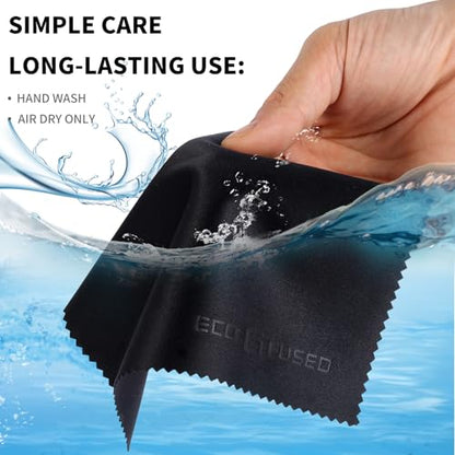 Eco-Fused Microfiber Cleaning Cloths - 40 Pack - (6 x 7 inches) for Cleaning Glasses, Spectacles, Camera Lenses, Tablets, Phones, Smartphones, Laptops, LCD Screens and Other Delicate Surfaces - color: Black (40 Pack)