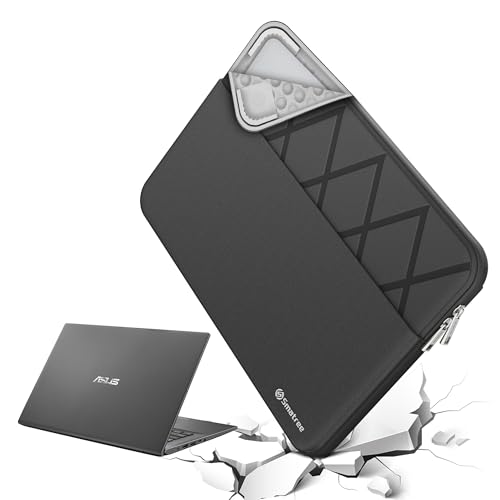 Smatree Laptop Sleeve for 13.3 inch ASUS ProArt PX13(HN7306) Copilot +PC | Case with Pocket,Patented Shockproof Design(E408) - color: Elite-Black, size: for 13.3 inch ProArt PX13 HN7306 (E408)