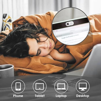 5-Pack Webcam Cover Slide, Ultra-Thin Privacy Shield for Laptop, Tablet, Phone, Desktop, Sliding Lens Cover for Personal and Office Use - color: 5 White
