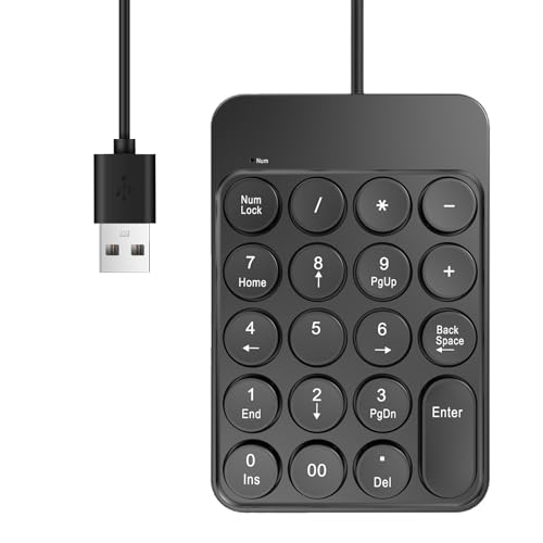 19 Wire Mechanical Numeric Keypad USB Number Pad Suitable for Finance Business Laptop Notebook Numeric Keyboard Ergonomic Design