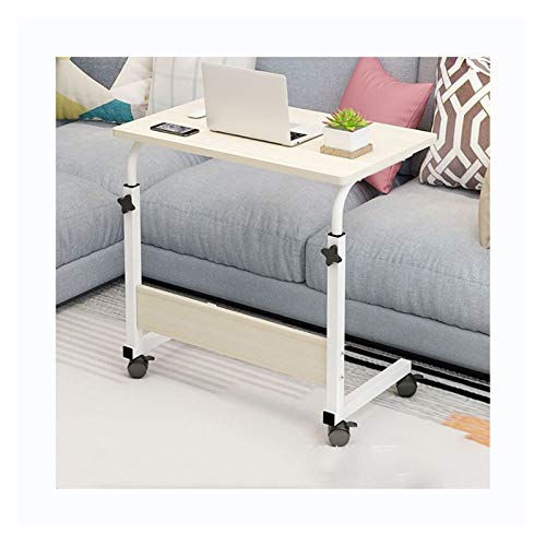 GaRcan Overbed Table Wheels The Sofa Overbed Table Rolling Table Tilting Overbed Table with Wheels Rolling Laptop Table Overbed Desk Rolling Laptop Stand Over Bed Desk (60 * 40 Wood Grain Color) - color: 60*40 Wood Grain Color