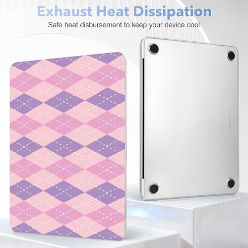 May Chen for MacBook Neo Case 13 inch 2026 | 100% Match Official Color | Pattern Printing, Anti-Crack & Scratch & Fingerprint | Protective Hard Shell Cases Laptop Model A3404 - Pink Purple - color: Pink purple