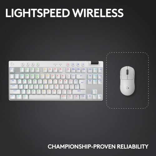 Logitech G Pro X Superlight 2 Lightspeed Wireless Gaming Mouse + G Pro X TKL Lightspeed Wireless Gaming Keyboard (Tactile) Bundle - White - color: White, size: Classic, style: Mouse + Keyboard