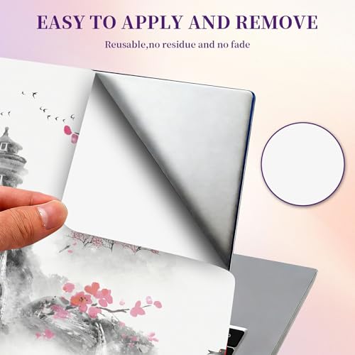 Laptop Skin Sticker Laptop Cover for 12" 13" 13.3" 14" Laptop Stickers,Reusable Skin Sticker Cover Personalized Art Waterproof & Scratch-Resistant Protector Case,Japanese Cherry Blossom - color: Japanese Cherry Blossom