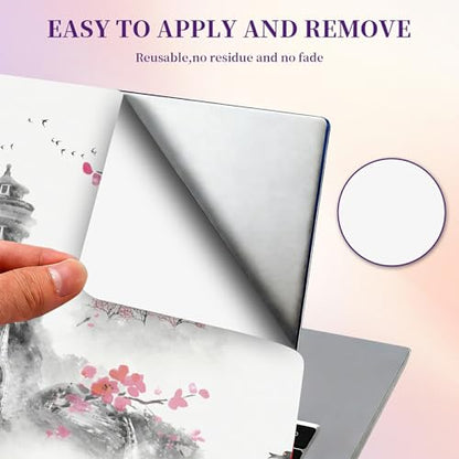 Laptop Skin Sticker Laptop Cover for 12" 13" 13.3" 14" Laptop Stickers,Reusable Skin Sticker Cover Personalized Art Waterproof & Scratch-Resistant Protector Case,Japanese Cherry Blossom - color: Japanese Cherry Blossom
