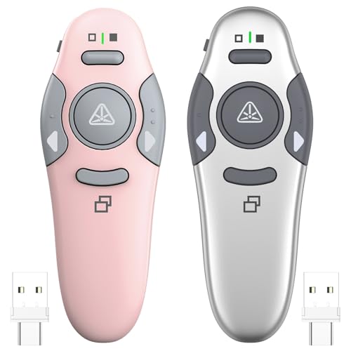 QUI Presenter Remote USB A&C Bundle | One Pink & One Silver