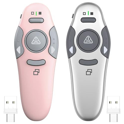 QUI Presenter Remote USB A&C Bundle | One Pink & One Silver