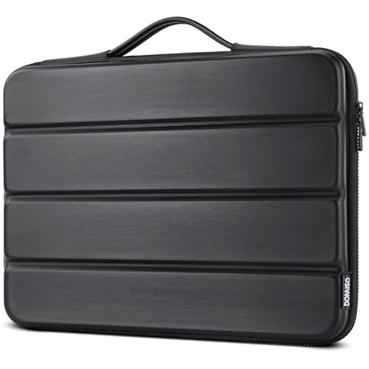 DOMISO 15.6 inch Laptop Sleeve Shoulder Bag Shockproof Computer Bag Waterproof EVA Protective Carrying Case for 16" MacBook Pro/Max M2 M1 2019-2023,15"-16" Asus HP Dell Laptop,Dell XPS 15,Black