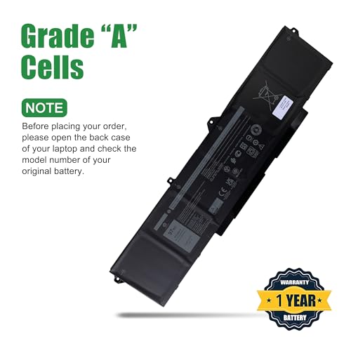9JRV0 CPX-53XP7 97Wh Laptop Battery Replacement for Dell Latitude 5521 5531 Precision 3561 3571 3581 3591 Series Notebook 53XP7 053XP7 05RGW 005RGW Black 11.4V 8071mAh - size: 14.4*5.7*1.2inch 9JRV0