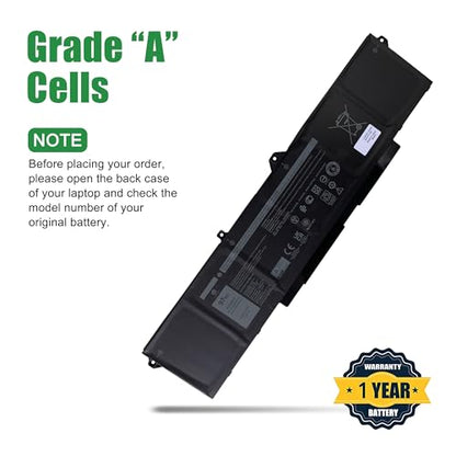 9JRV0 CPX-53XP7 97Wh Laptop Battery Replacement for Dell Latitude 5521 5531 Precision 3561 3571 3581 3591 Series Notebook 53XP7 053XP7 05RGW 005RGW Black 11.4V 8071mAh - size: 14.4*5.7*1.2inch 9JRV0