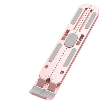 1PC Adjustable Laptop Stand – Aluminum Alloy Foldable Notebook Holder, Ergonomic Portable Computer Bracket with Cooling Ventilation, Non-Slip Laptop Stand for Desk(with 1 Storage Bag)