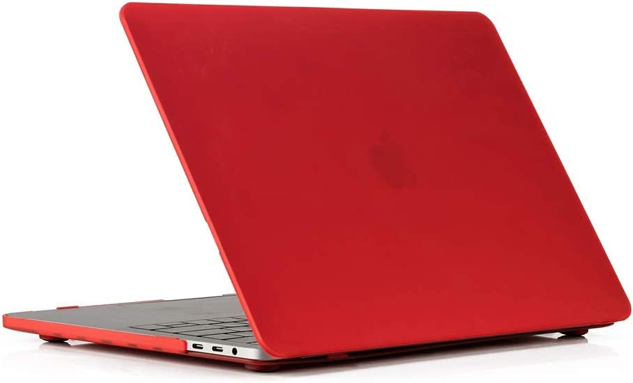 RUBAN Compatible with MacBook Pro 13 inch Case 2023, 2022, 2021-2016 M2 M1 A2338 A2289 A2159 A2251 A1989 A1708 A1706 with/Without Touch Bar, Plastic Hard Shell Case Cover, Matte (RED) - color: RED