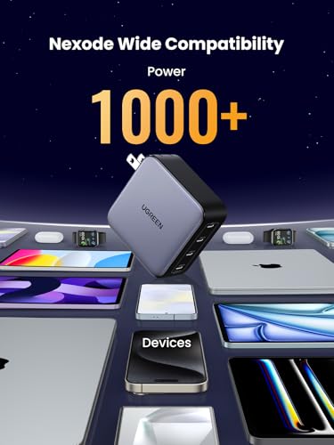 UGREEN Nexode 100W GaN USB C Wall Charger, 4-Port Type-C Fast Charger Compatible with MacBook Pro/Air, Dell XPS, iPhone 17/16/15 Series, Galaxy S25/S24, Pixel 10/9, iPad Air, Steam Deck