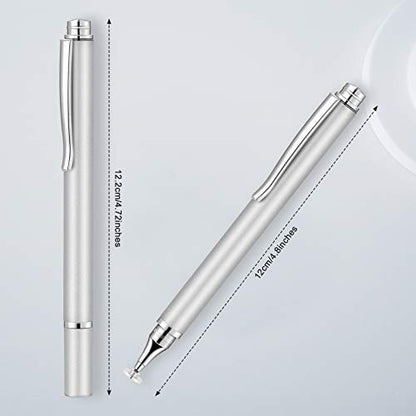 8 Pieces Capacitive Stylus Pens for Touch Screen, Universal Disc Fine Point Stylus Pens for Most Touch Screen Smart Devices, 4 Colors