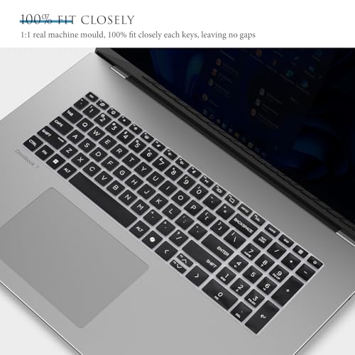 Keyboard Cover for 2025 HP OmniBook 7 Laptop 17-dc0097nr 17-dc0037nr 17t-dc000 17.3", HP OmniBook 7 16-az0097nr 16-ay0087nr 16t-ay000 16t-az000 16 inch Skin(Not fit Omnibook X 17-dd 17t-dd)-Black - color: Black