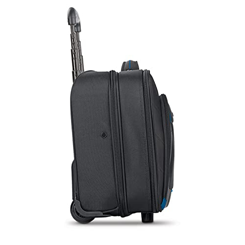 Solo New York Active Rolling Overnight Laptop Bag. Business Travel Rolling Overnighter Case for Women and Men. Fits up to 16 inch laptop - Black, 15" x 16" x 7" (TCC902-4/20)