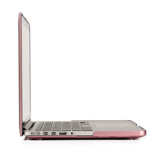 RUBAN Case for MacBook Pro Retina 13 inch (A1502 & A1425 Models) 2015 2014 2013 2012, Plastic Hard Shell Case & Keyboard Cover for Old Version MacBook Pro Retina 13 Inch, Rose Gold - color: Rose Gold
