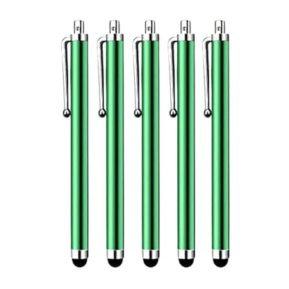 HESSION 5 Pack Stylus Pen for All capacitive Touch Screens Suitable for iPhone Ipad Samsung Galaxy Tablets (Green) - color: Green