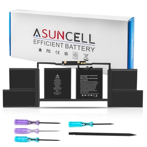ASUNCELL A1707 A1820 Battery for MacBook Pro 15 inch 2016 2017 Touch Bar Version Model A1707 EMC 3162 3072 Identifier MacBookPro13,3 & MacBookPro14,3 - size: A1707 12.60 × 6.50 × 0.94 in