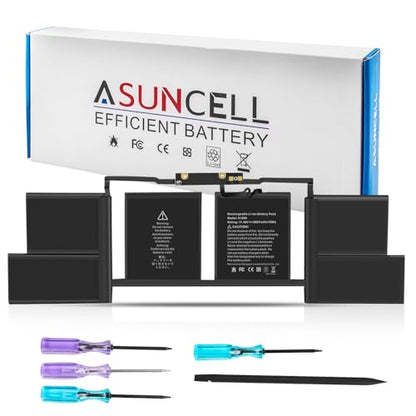 ASUNCELL A1707 A1820 Battery for MacBook Pro 15 inch 2016 2017 Touch Bar Version Model A1707 EMC 3162 3072 Identifier MacBookPro13,3 & MacBookPro14,3 - size: A1707 12.60 × 6.50 × 0.94 in