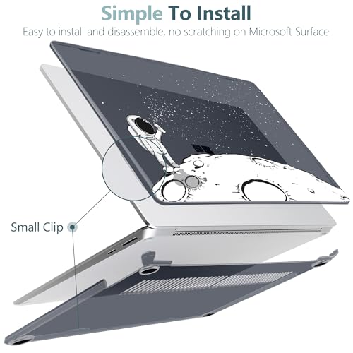 Batianda AstroGrid Case for Microsoft Surface Laptop 15 inch, Astronaut | Fits Surface Laptop for Business 8th Edition 2026 & Surface Laptop 7 2024, 4-in-1 Accessories Bundle, Slim Durable Hard Shell - color: Astronaut