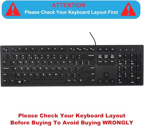 Keyboard Cover Skins Compatible with Dell KM636 Wireless Keyboard & Dell KB216 Wired Keyboard & Dell Optiplex 5250 3050 3240 5460 7450 7050 & Dell Inspiron AIO 3475/3670/3477 All-in one Desktop-OM - color: OmbreMint