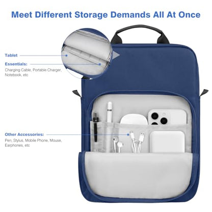 Dadanism 9-11 Inch Tablet Sleeve Bag Carrying Case with Shoulder Strap for iPad (A16) 11", iPad 10th Gen 10.9", iPad Air M4/Pro M5 11", iPad 9/8/7th 10.2", Galaxy Tab A11+ Plus 11", Denim - color: Denim, size: 9-11 Inch