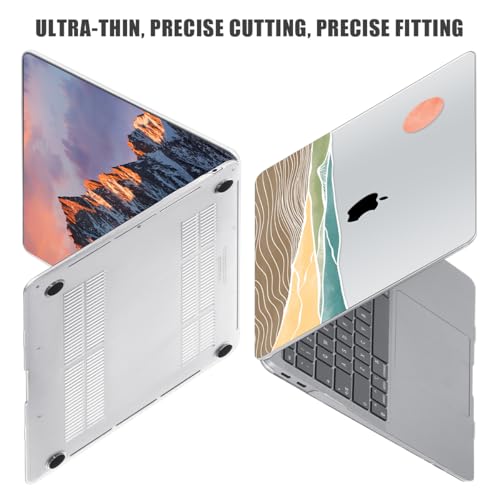 YSCLBAHUK for MacBook Air 15 inch Case 2026-2023 Release M5 A3448 M4 A3241 M3 A3114 M2 A2941 Liquid Retina Display, Hard Shell Case with Keyboard Cover+Screen Film+Trackpad Film, Sunset - color: Sunset
