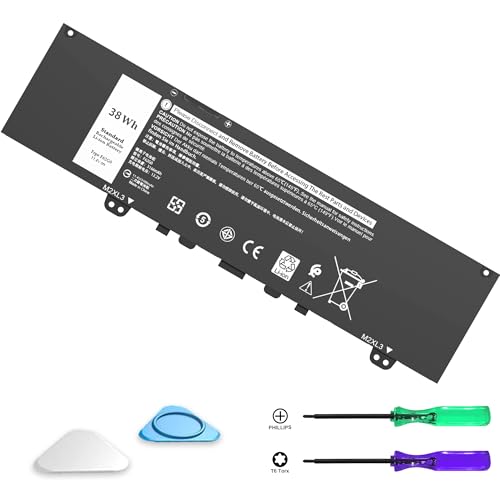 F62GO Battery Compatible with Dell Inspiron 13 5370 7000 7370 7373 7380 7386 2-in-1 P83G P87G P91G P83G001 P83G002 P87G001 Vostro 13 5370 Series 039DY5 0F62G0 RPJC3 0RPJC3 F62GO 11.4V 38Wh - style: F62GO