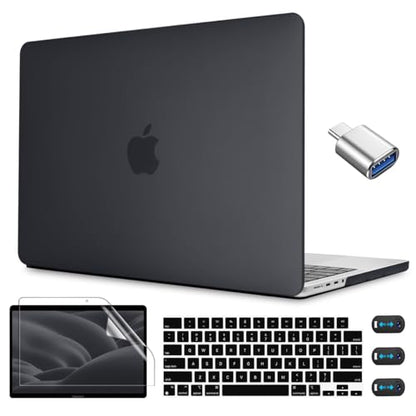 CISSOOK Matte Black Plastic Hard Cover for MacBook Pro 14 Inch Case 2026 2025 2024 2023 2022 2021 Release Model M5 A3434 M4 A3112 A3185 A3401 / A2992 A2918 M3 / A2779 M2 / A2442 M1 Chip, Black - color: Matte Black