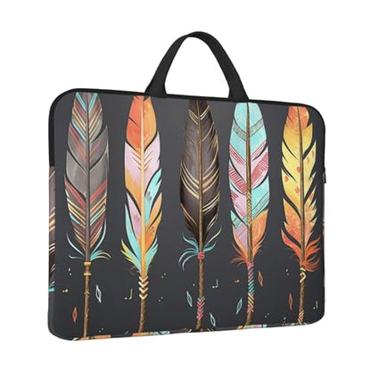 14 inch Laptop Sleeve with Handle Shockproof Laptop Bag Waterproof Computer Cover Bag Feather Arrows Briefcase