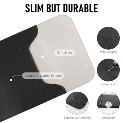 Allinside 11-12 inch Laptop Sleeve Case Compatible with MacBook Air 11 2010-2015/MacBook 12 2015-2017, Waterproof PU Leather Laptop Sleeve Bag Protective Vertical Case Cover, Black - color: Black, size: 11-12 in for Macbook Air 11/12/iPad