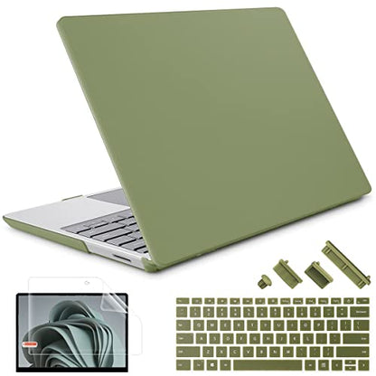 Case for Surface Laptop 5/4/3 13.5", Dark Olive Green | Hard Shell Case with Keyboard Cover & Screen Protector. Fits Surface Laptop 5/4/3 13.5" Metal Palm Rest Models 1951/1868. - color: Dark Olive Green
