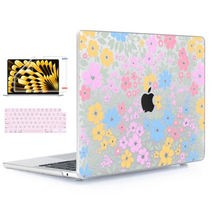 YSCLBAHUK for MacBook Air 15 inch Case 2026-2023 Release M5 A3448 M4 A3241 M3 A3114 M2 A2941 Liquid Retina Display, Hard Shell Case with Keyboard Cover+Screen Film+Trackpad Film, Colorful - color: Colorful