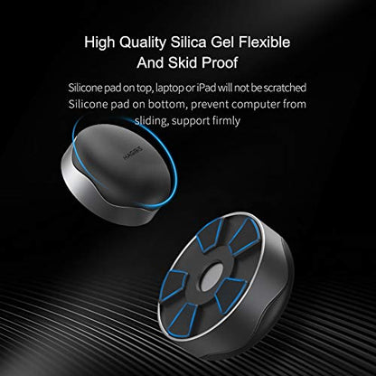 Laptop Cooling Pad, Hagibis Ergonomic Laptop Stand Small Invisible Cooler Ball Portable Magnetic Foot Heat for MacBook Pro Computer - color: Grey