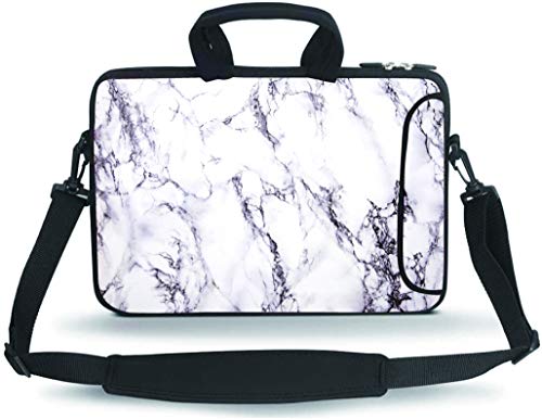 11 11.6 12 12.5 13 inches Case Laptop/Chromebook/Ultrabook/Notebook PC Messenger Bag Tablet Travel Case Neoprene Handle Sleeve with Shoulder Strap(Marble) - color: Marble, size: 11-13.3 inch
